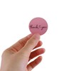 2 Roll Pink Thank You Stickers, 1.5 Inch Stickers for