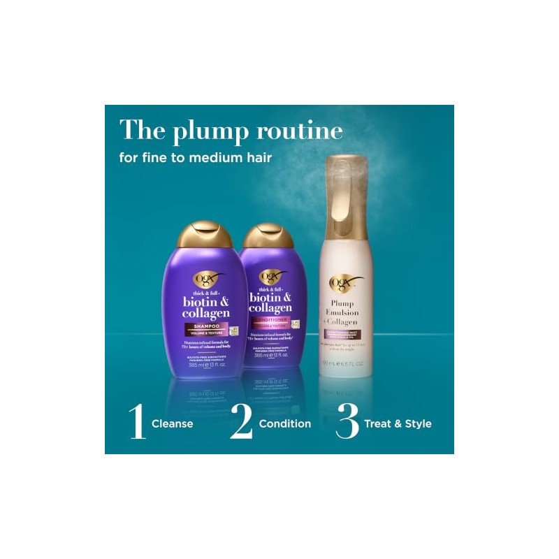 OGX Biotin & Collagen Set, Shampoo & Conditioner, 13 Ounces