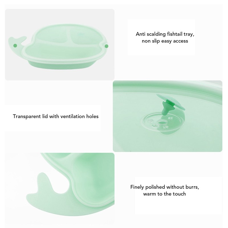Whale Divided Plate Kids Divided Plate Sectioned Cartoon Baby Food