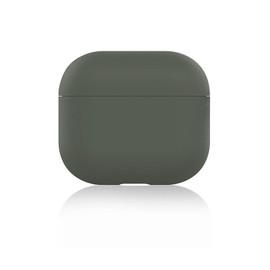 Cover Compatible with Airpods 3 Case,Soft Silicone Skin Case Cover No Keychain for AirPods 3rd Generation Charging Case Cover,Ultrathin 1.5mm Thick Protective Case Front LED Visible (Grey Green)