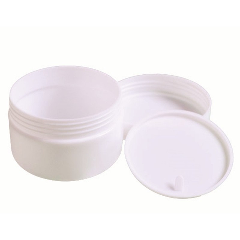 2oz New Empty White Plastic Jar with Dome Lid Cosmetic