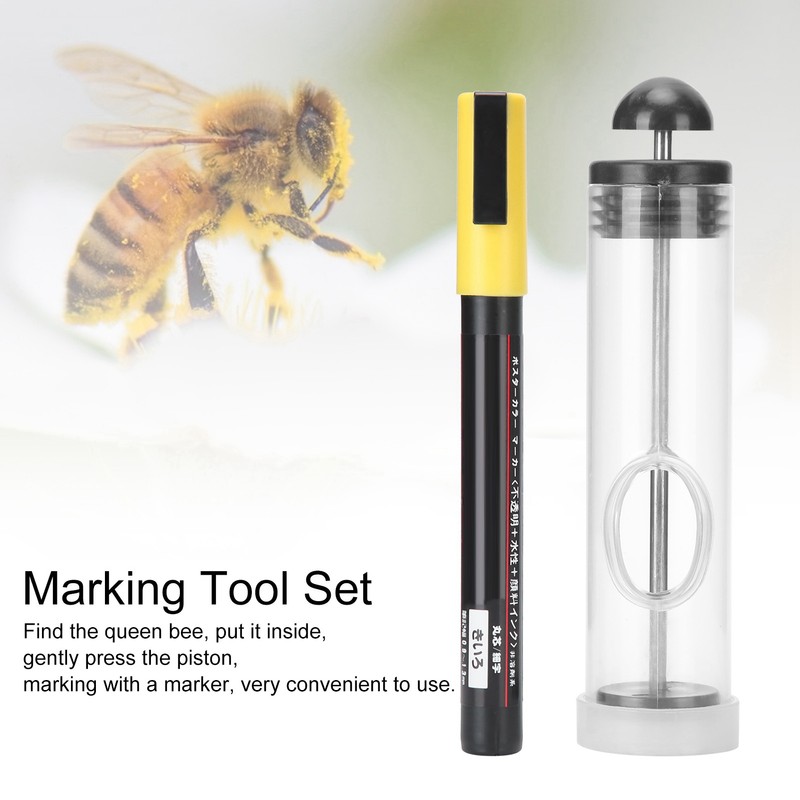 Beekeeping Marking Set Queen Bee Marking Pen Quickdry with Sign
