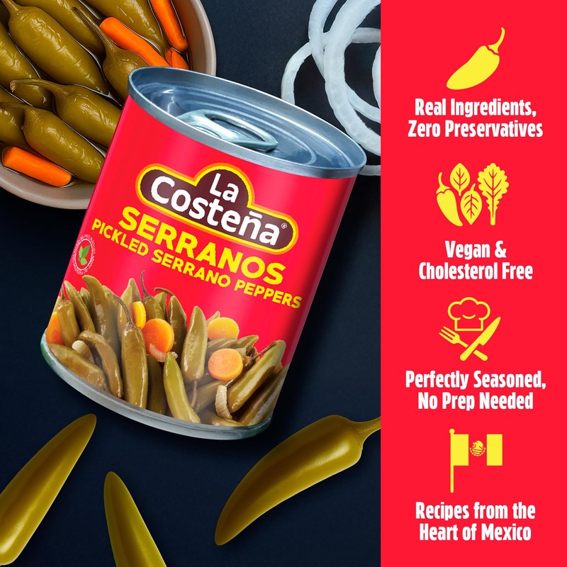 La Costeña Whole Serrano Pepper & Sliced Carrots - Spicy