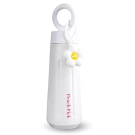 Peach Pick Peach Pick Stainless Steel Vacuum Tumbler, Hot and Cold Water, 15.9 fl oz (450 ml) (White)