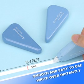 Jovanssen White Out, 6 Pack White Out Tape - 16.4 Feet Correction Tape, School & Office Supplies, Mini Whiteout Correction Tape (Blue)