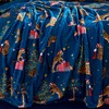 Catherine Lansfield Christmas Tiger Cosy Fleece 130x170cm Blanket Throw Navy