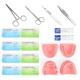 Medclimber New Generation Dental Suture pad Practice Kits Oral Suture Training Kits for Dental School Students or Dentist 4 Different Types Suture pad with DIY Module