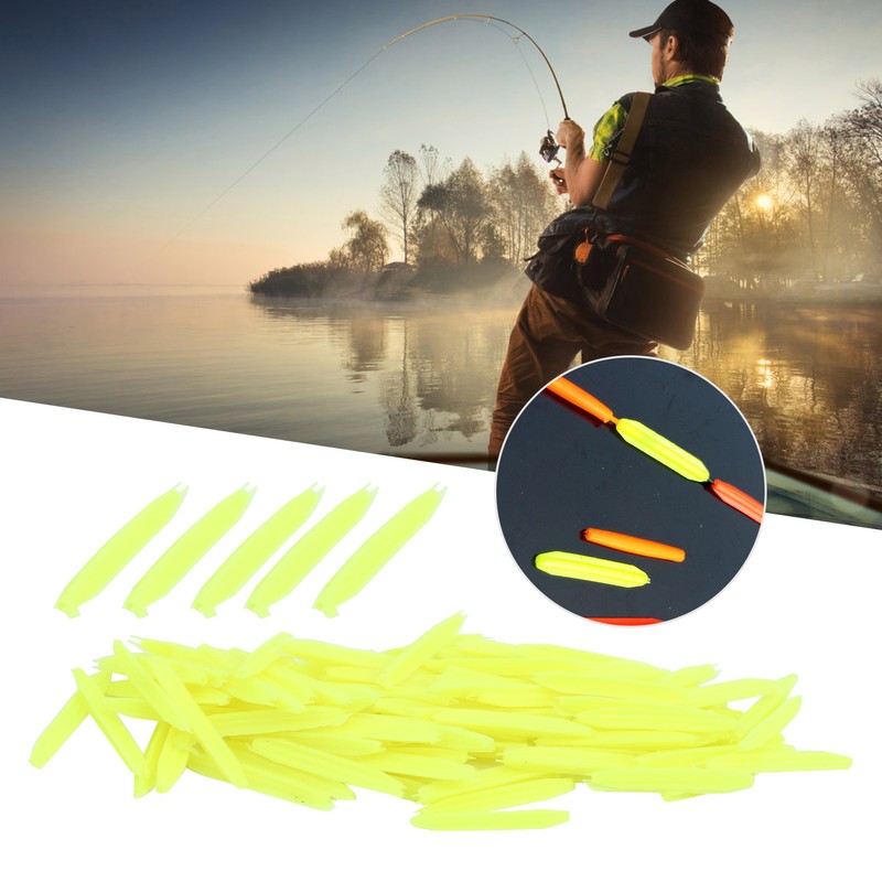 2 Bag Rubber Fishing floats Floating Fish Drift Flat Tail