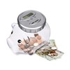 TWODAYS Transparent Pig Money Bank Digital Counter Bill Coin Storage