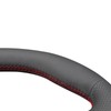 MEWANT Hand Stitch Black Artificial Leather Steering Wheel Cover for