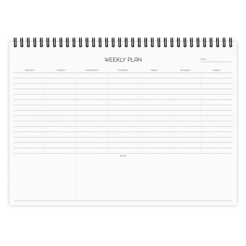 etmamu 258 Weekly Planner A4 Abstract Shapes No. 4, 60