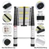 Telescoping Extension Ladder 6.2M/20.35ft Aluminium Extension Telescopic Ladder Multi-Purpose Foldable