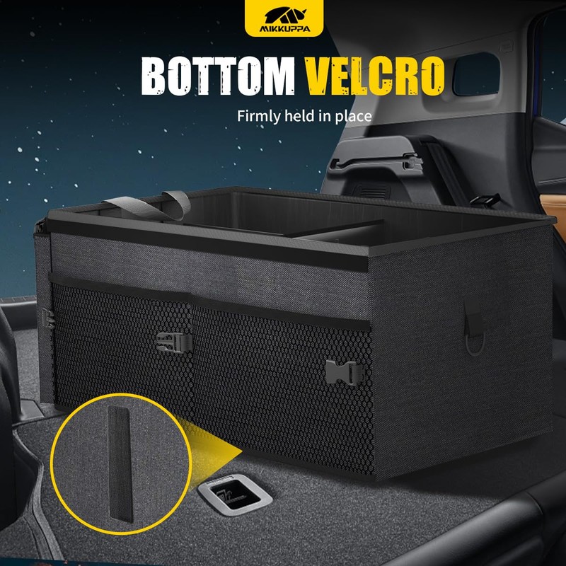 MIKKUPPA Car Trunk Organizer - 65L Collapsible Trunk Organizer with