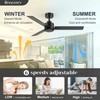 Breezary 48 inch Industrial Ceiling Fans without Lights Remote Control,