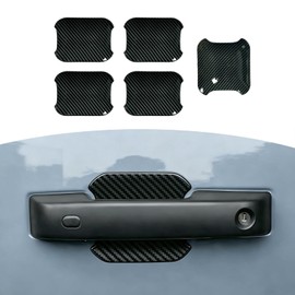LIUQING Car Door Bowl Scratch Protector for Ford Bronco 2021-2025 2026 4 Doors, Exterior Door Handle Bowl Cover Trim for Ford Bronco Accessories (Carbon Fiber)