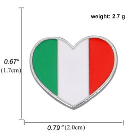 Little Heart-shaped Italy National Flag Enamel Pin and the Italian Badge Brooch For Backpack and Coat