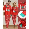 Linnhoy Family Christmas Pajamas Set-Matching Christmas Family Pajamas,Red Christmas PJ's