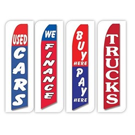 Used Cars Flag Windless Swooper 4 Lot Auto Finance Buy Here Pay Here Trucks Red by FlagPad