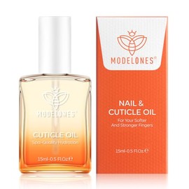modelones-Aceite para cutículas, fortalecedor de uñas con aceite de jojoba y vitamina E, aceite para el crecimiento de las uñas que repara las cutículas y promueve la hidratación de la piel seca, 15 m