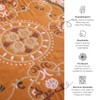 Y-PLWOMEN Orange Boho Throw Blanket, 100% Cotton Bohemian Blanket for