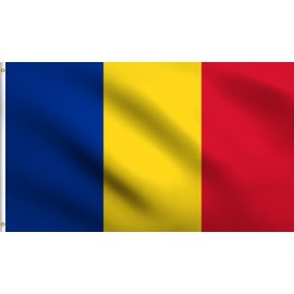 DMSE Romania Romanian National drapelul României Flag 3X5 Ft Foot 100% Polyester 100D Flag UV Resistant -