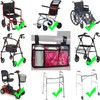 Wheelchair Storage Bag, Armrest Bag with Cup Holder and Reflective