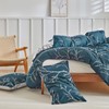 Lekesky Reversible Duvet Cover King Size, Dark Blue White Thin