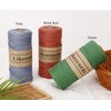 Likeecords 100% Cotton Crochet Yarn for Bag,3 rolls/pack 2mm x