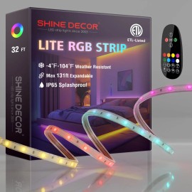 7x13mm IP65 RGB Smart Outdoor LED Light Color Changing LED Strip Light for Home Yard Game Room Bar Business Christmas HalloweenLamp Power(W): 4.5W/M, Length: 5 meters, Color: Colorful, Emitting Color: RGB