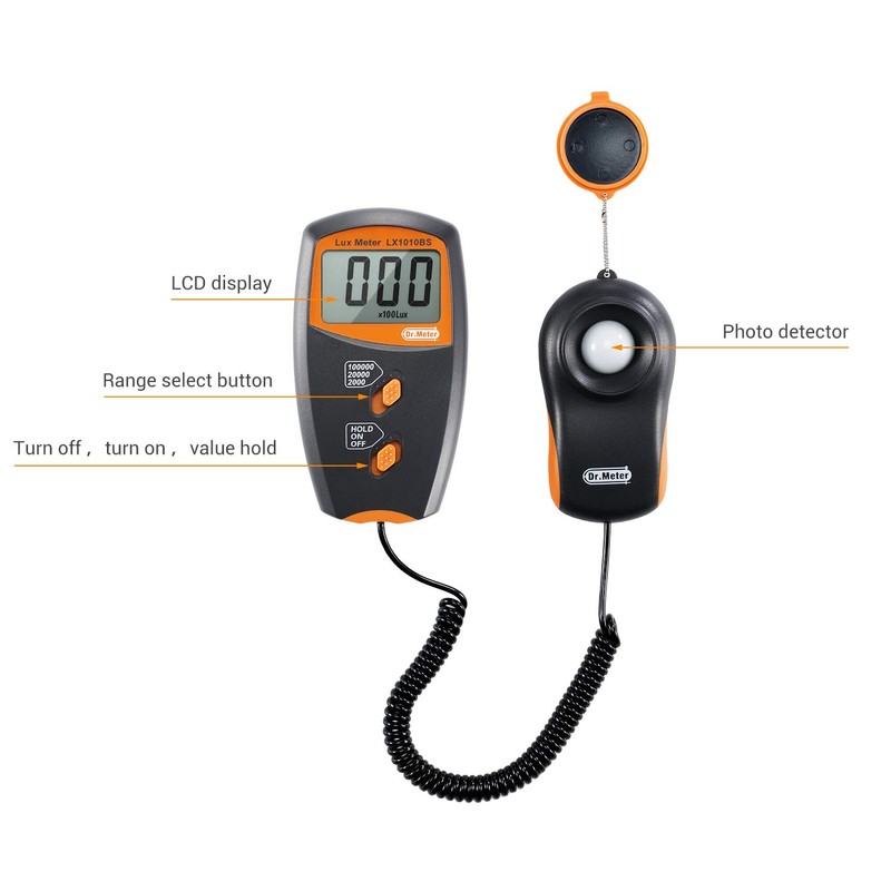 Luxmeter, Dr.meter Belichtungsmesser Digital Lux Meter Lichtmessung Beleuchtungs messgerät LX1010B