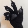 [SCLMRO] ケモノ 着ぐるみ 手袋 、ブラック肉球 、動物コスプレ手袋、爪デザイン (ブラック, 汎用 サイズです)