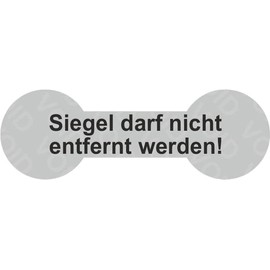 VOID Security Labels "Seal must not be removed!" on a roll - 60 x 20 mm (black - pack of 500)