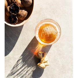 Rishi Tea Dandelion Ginger Sparkling Botanicals Sparkling Water - Organic, Unsweetened, Zero Added Sugar, Caffeinated, Real Plants, Virtus Botanicals - 12 oz (Pack of 12)