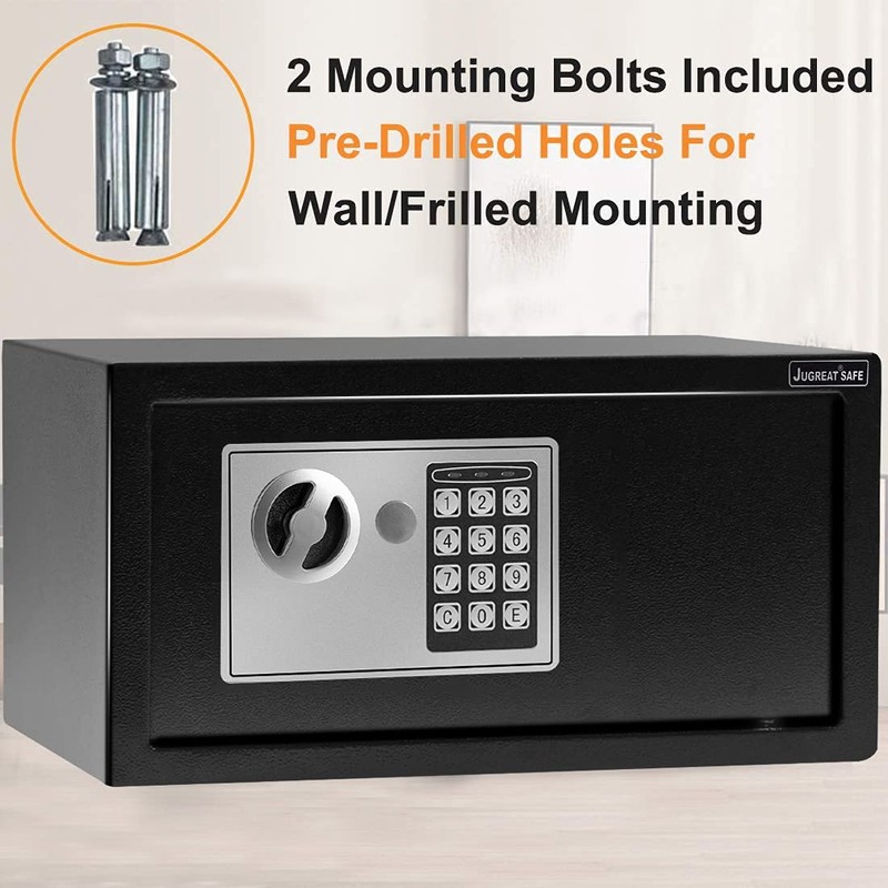 JUGREAT Safe Box with Sensor Light,Electronic Digital Security Safe Steel