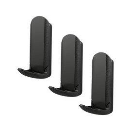 GATOR MAGNETICS Strong Magnetic Mini Hooks – No Drill, Compact, Space-Saving Design – Ideal for Home, Office, Garage, Fridges, Lockers, Filing Cabinets, and Cruise Cabins Black-3PK