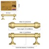 Amerdeco 10 Pack Brushed Gold Cabinet Pulls 3 Inch Hole