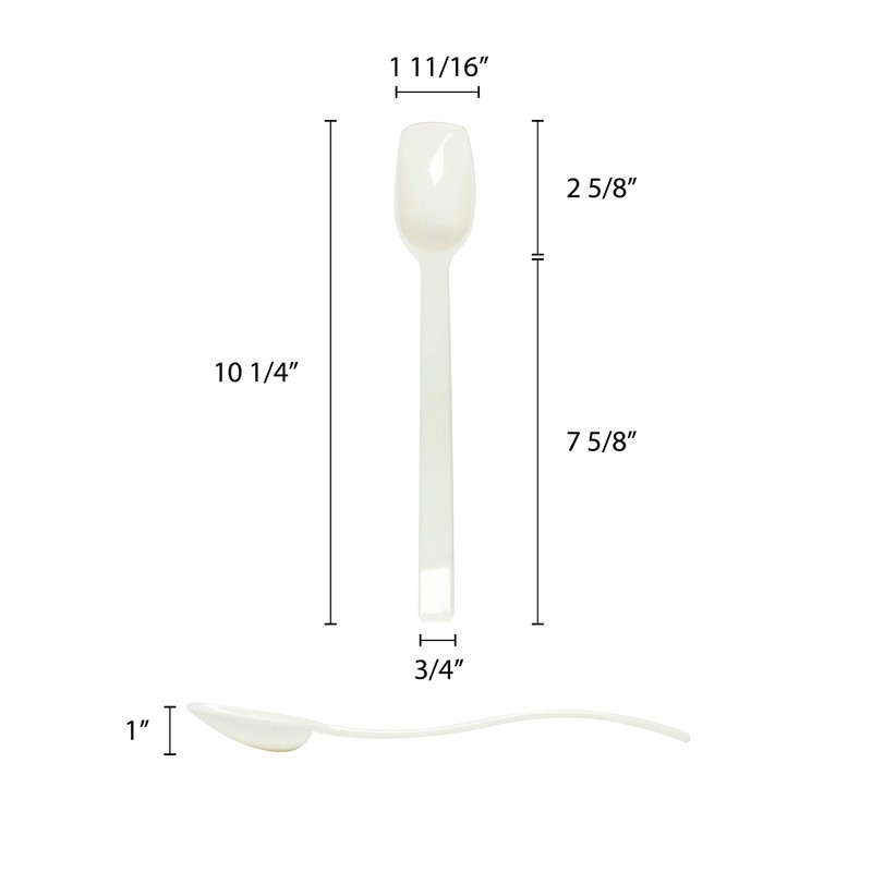 Thunder Group PLBS010WH, 10-Inch Solid Plastic Serving Spoon, 3/4-Ounce Solid