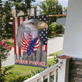 911 Flag Never Forget Garden Flag Outdoor/Indoor Decoration House Banner Small Yard Gift Double-Sided 28"X40"