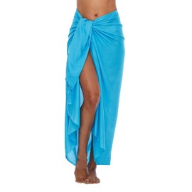 SHU-SHI - Women's Beach Sarong/Pareo - Wear Over Swimsuits, turquoise