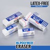 Pentel Hi-Polymer Block Eraser Small White, Pack of 8 (ZEH05BP4)