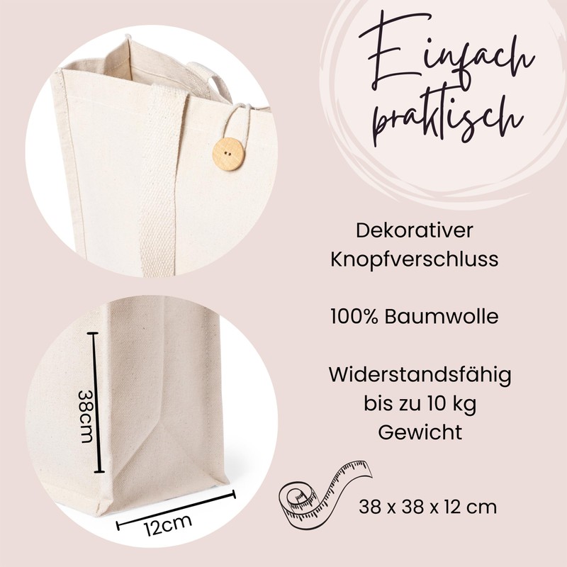 GRAZDesign Baumwolltasche Dachs personalisiert mit Namen Einkaufstasche nachhaltige Tragetasche mit