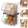 QUSHEJIAND Acrylic Coffee Capsule Organizer 2 Tier Stackable Tea Bag