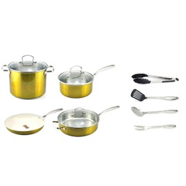 Kevin Dundon 11-Piece Cookware Set, Gold