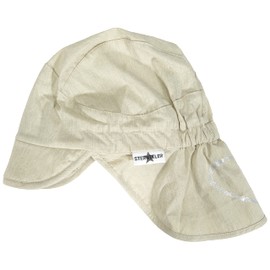 Sterntaler Girls' Peaked Cap with Neck Protection Glace Sun Hat, beige