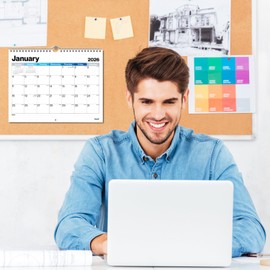 Dunwell 8.5x11" Wall Calendar 2025-2026, 18 Months, Use July 2025 to December 2026, Hang on Wall or Use as 8.5 x 11 Office Desk Calendar