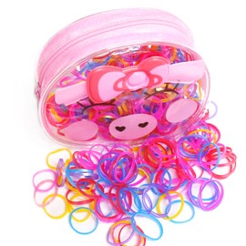 Fontee® Pack of 400 multi-coloured hair holders, elastic bands for baby girls, especially for little girls with less volume hair