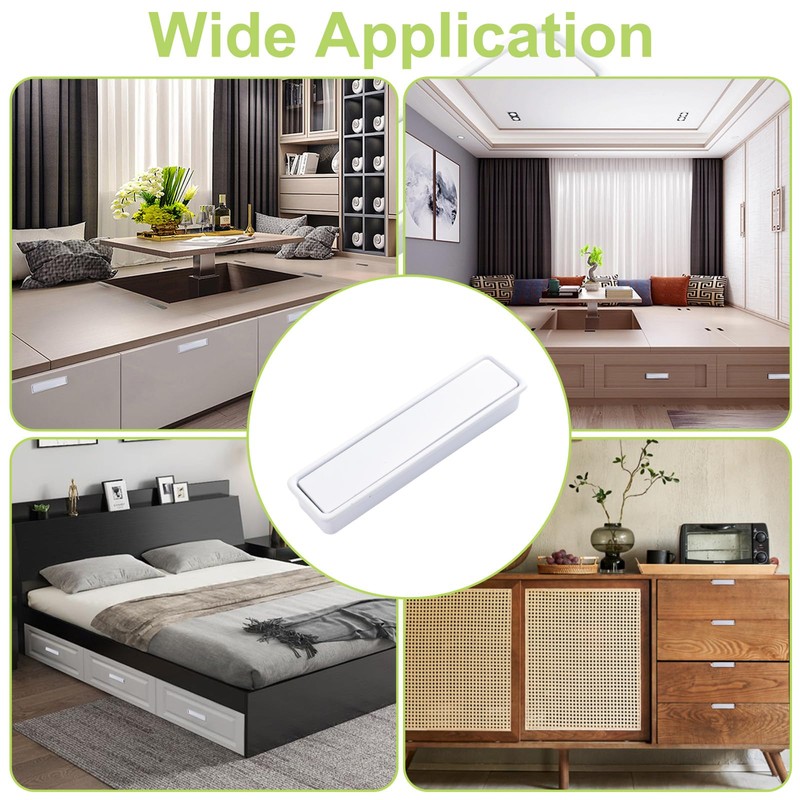 UFURMATE Flush Mount Door Pull, 2Pcs Zinc Alloy Pocket Door