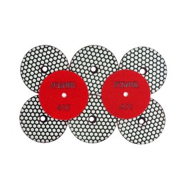DT-DIATOOL Dry Diamond Sanding Pad 100 mm 8 Pieces #400 for Granite Marble Ceramic