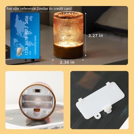 GZWANHANGMY Mini Soft Warm Light Lamp Battery Operated Portable Night Light with Timer, Small Glass Vintage Dim Sleep Nightlights, Battery Powered Wireless Night Lights for Adults (1), Pink, M2-1-3