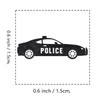 Police Car Rubber Stamp, 3/5 Inch Small Mini Stamp for